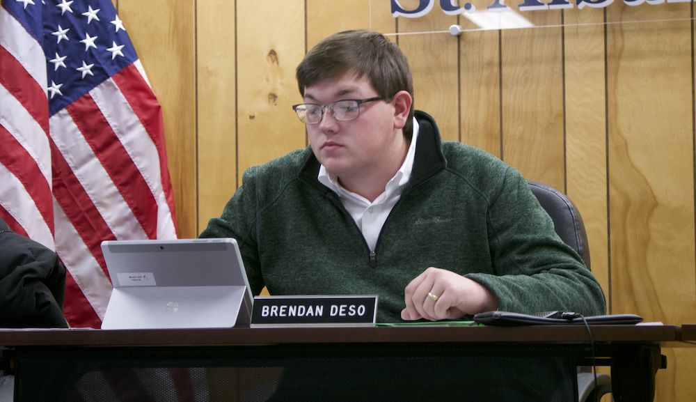 Selectboard chair Brendan Deso, 12-2-2019